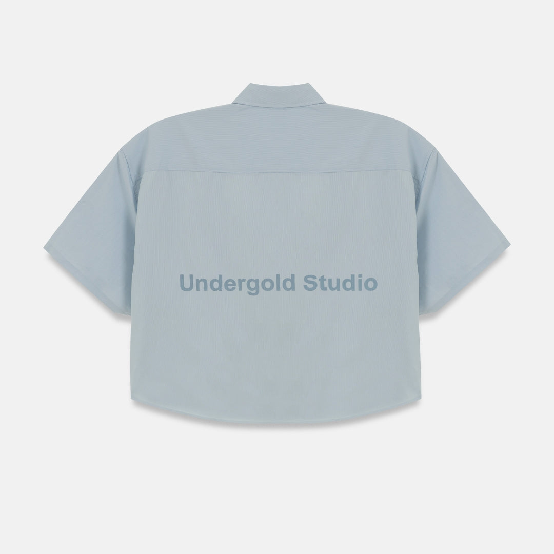 BASICS UNDERGOLD STUDIO BOXY FIT T-SHIRT - LIGHT BLUE