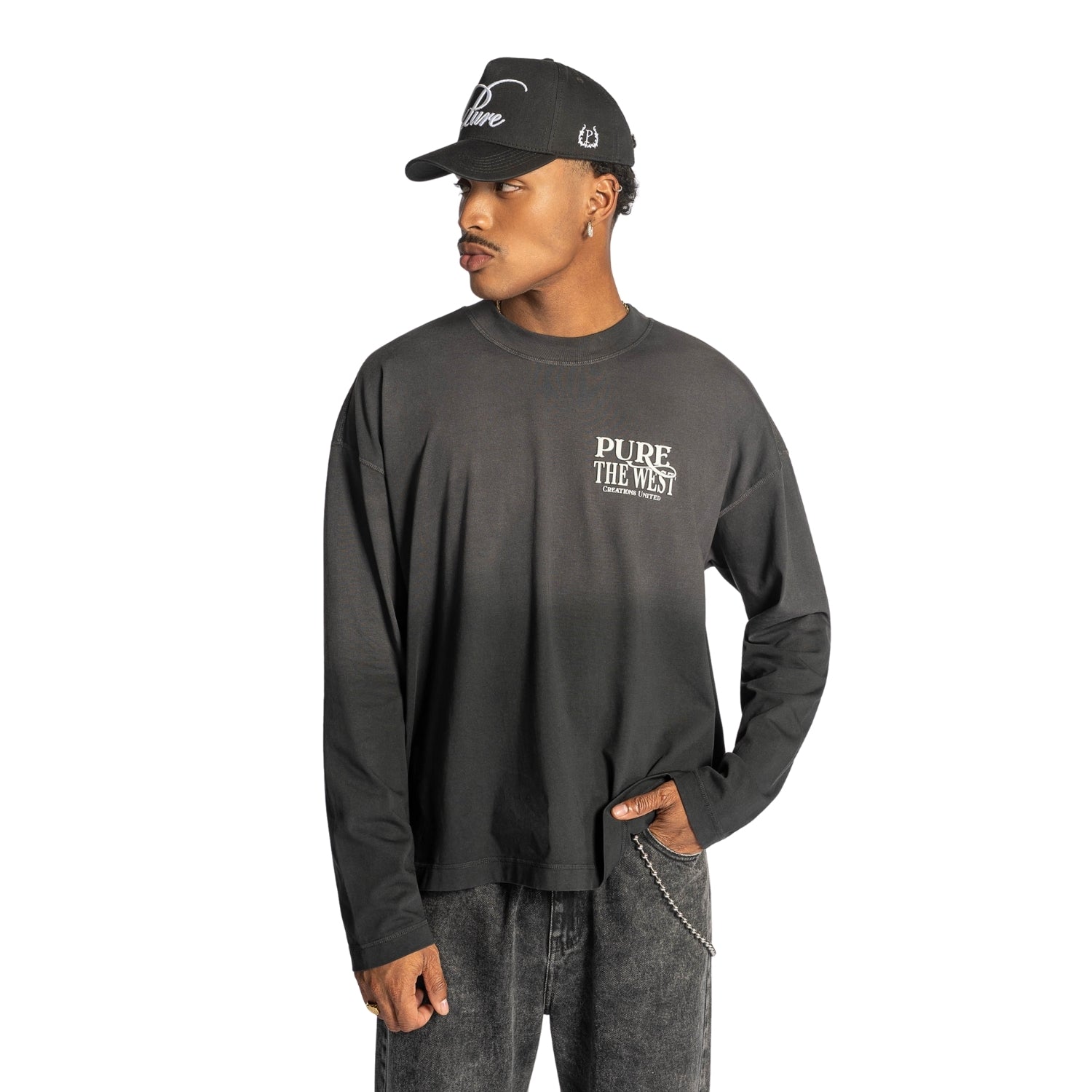 BEFORE THE WEST LONG SLEEVE BLACK T-SHIRT