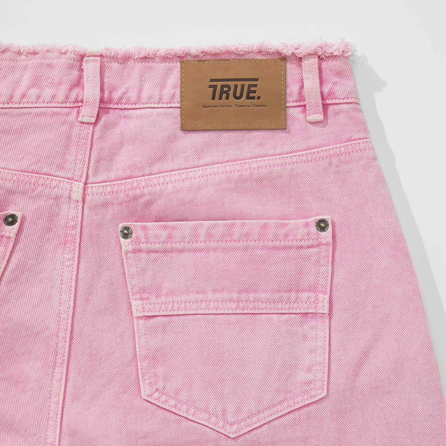 BLUSH MID-RISE PANTS - PINK