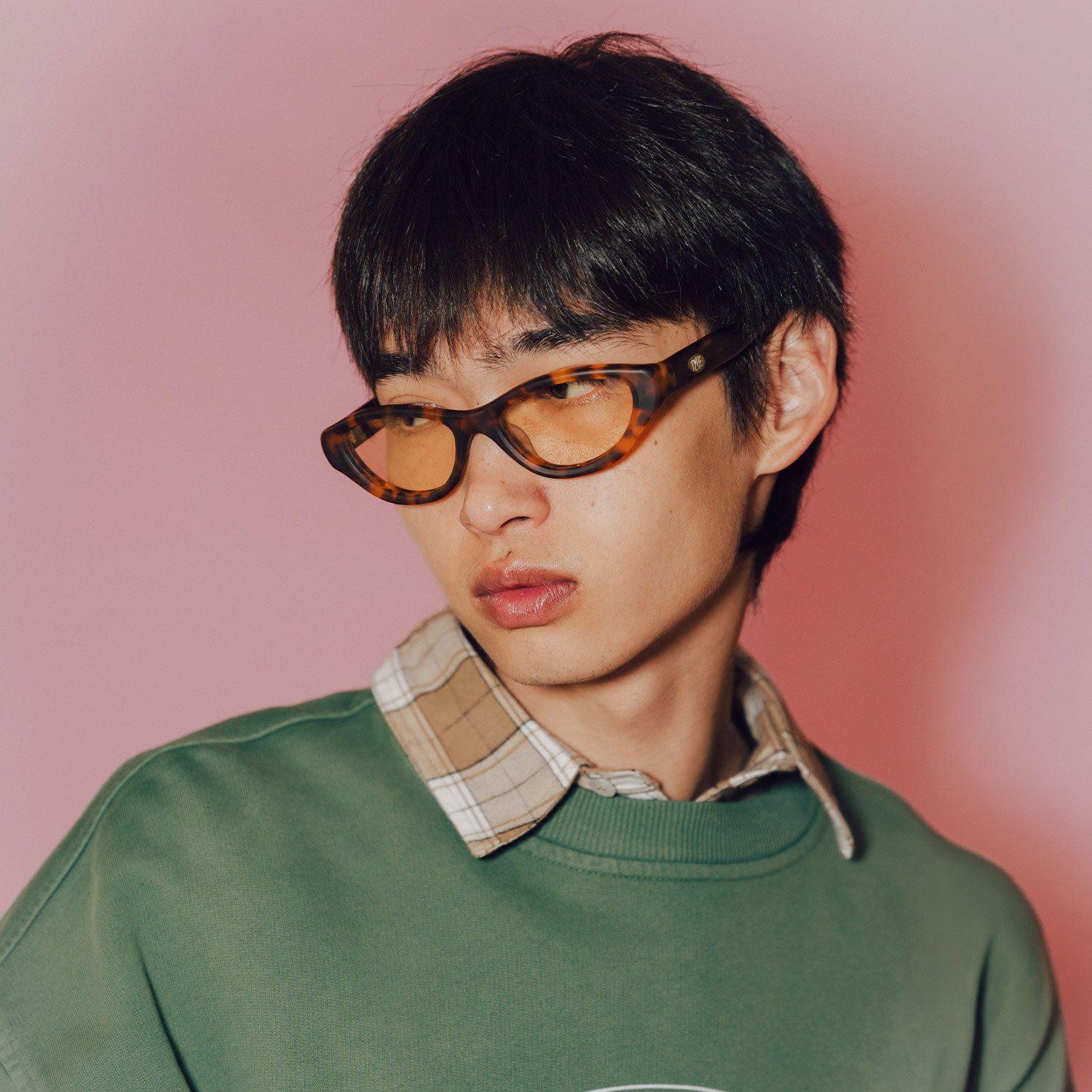 CAT-EYE SUNGLASSES - BROWN