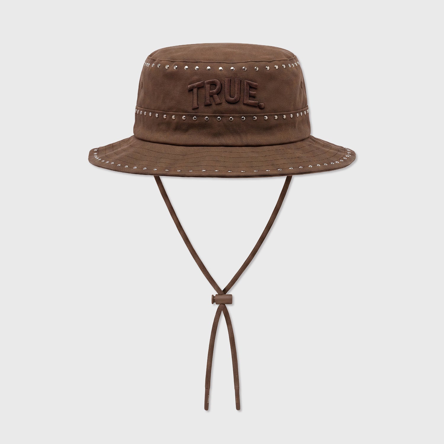 CRYSTAL WORN FISHER HAT - BROWN
