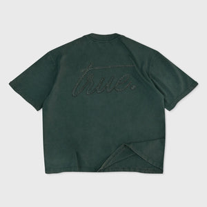 DAILY WASHED BOXY TEE - PINE GREEN