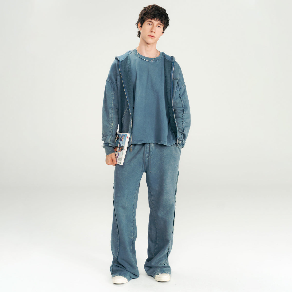 DAILY WASHED BOXY TEE - VINTAGE BLUE