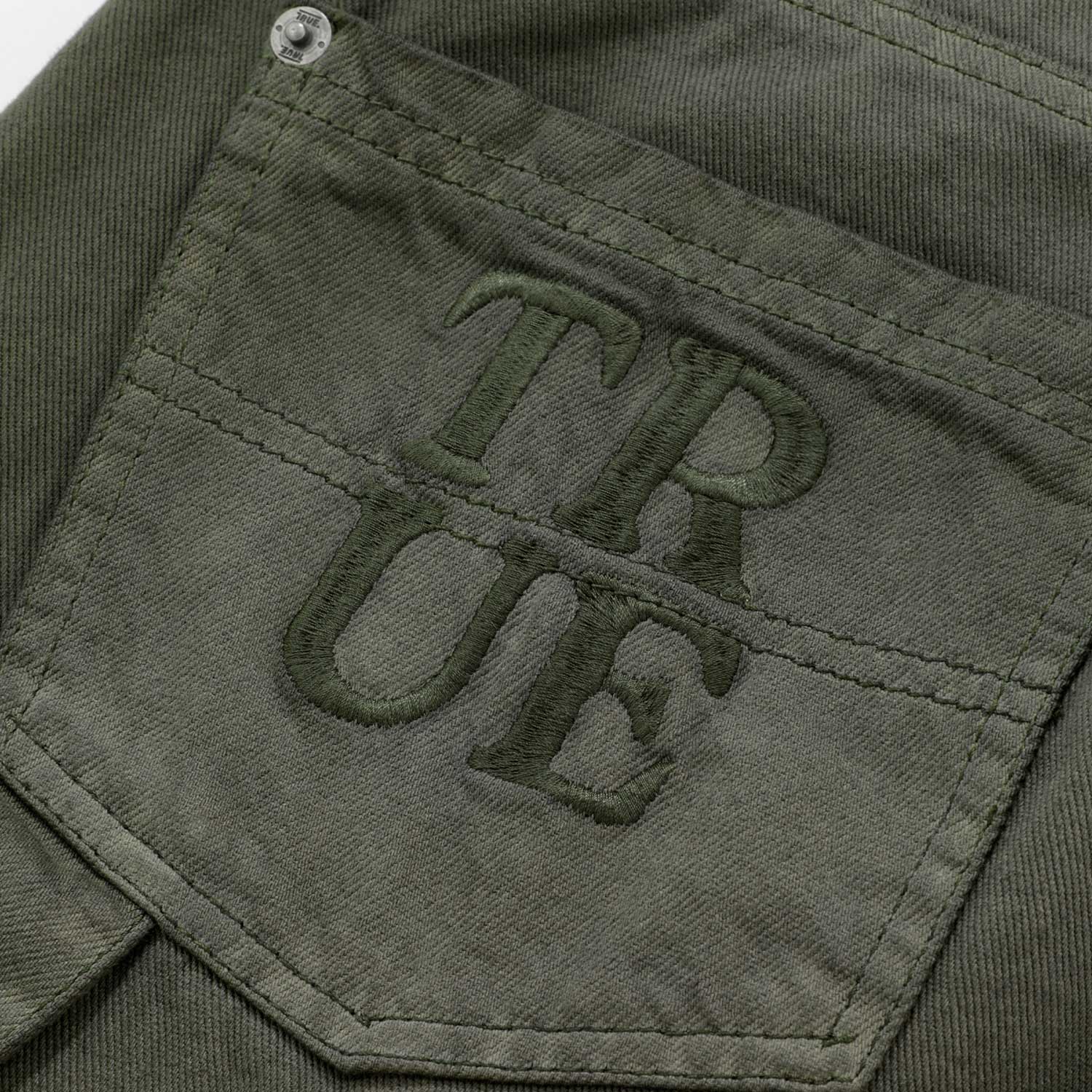 DIRTY-WASH PANTS - MILITARY GREEN