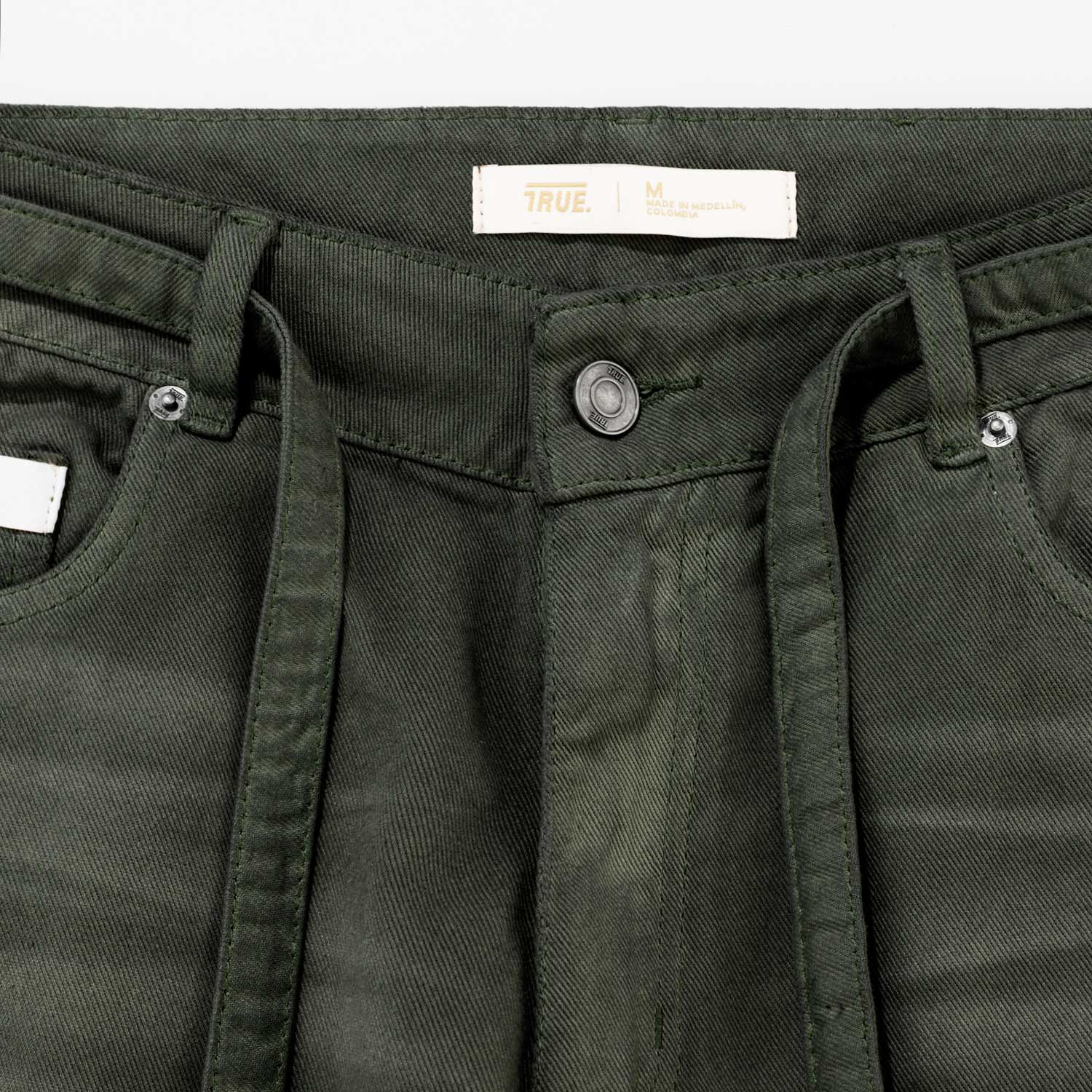 DIRTY-WASH PANTS - MILITARY GREEN