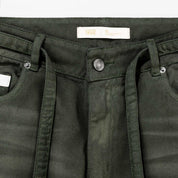DIRTY-WASH PANTS - MILITARY GREEN