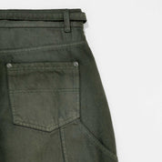 DIRTY-WASH PANTS - MILITARY GREEN