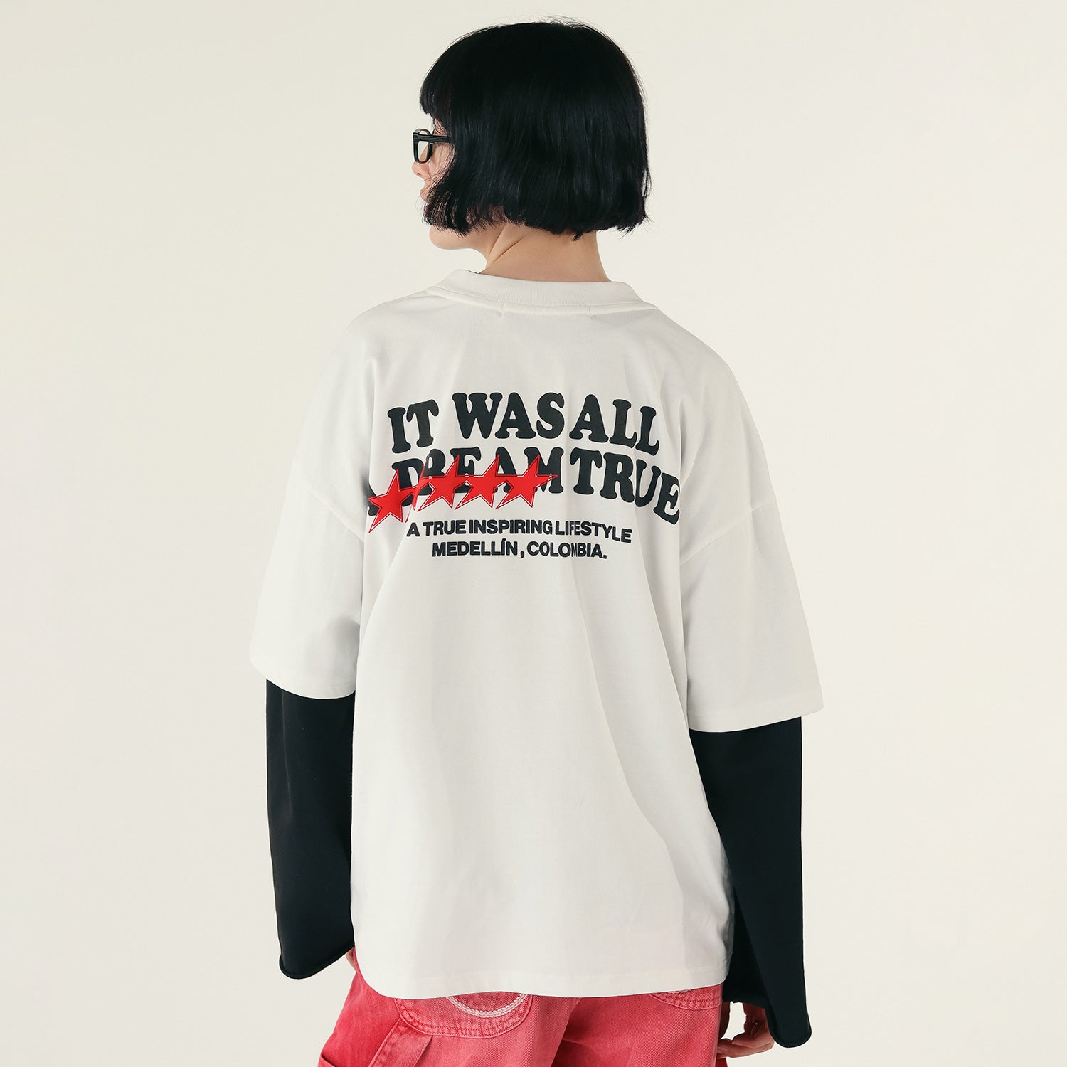 DREAM TRUE BOXY T-SHIRT - CREAM