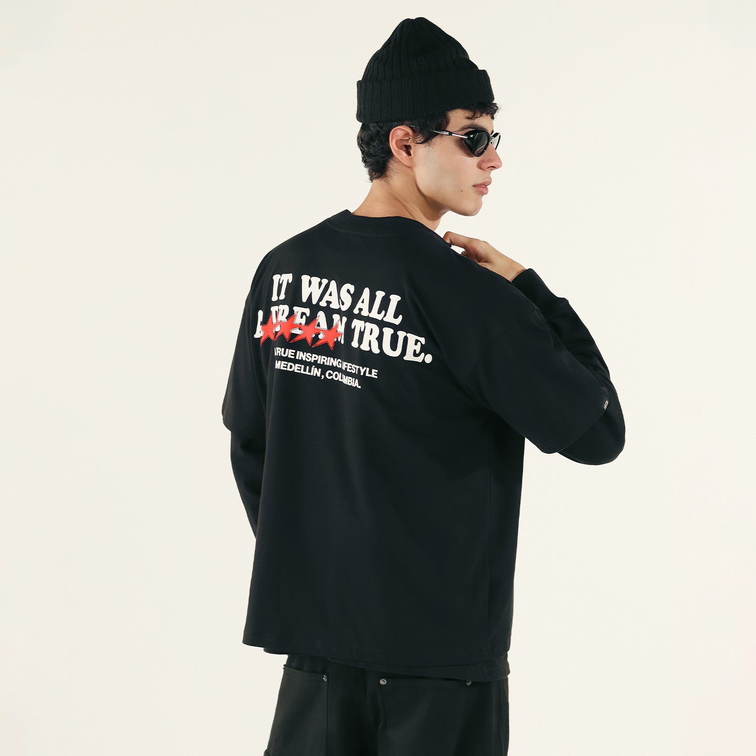 DREAM TRUE BOXY T-SHIRT - BLACK