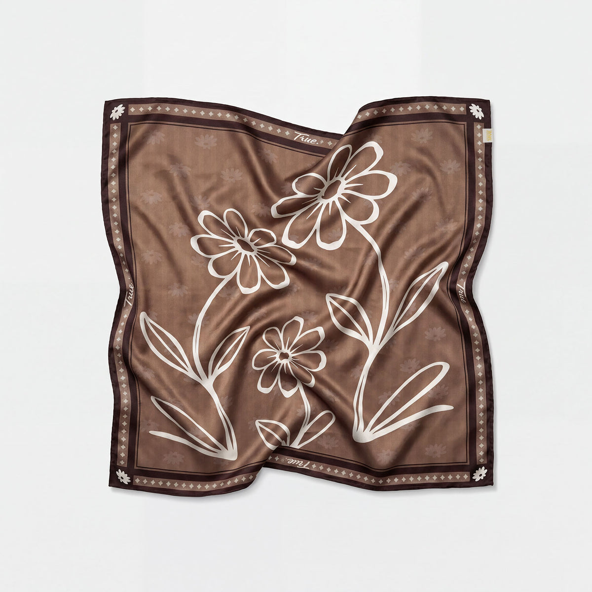 FLOWERS BANDANA - BEIGE