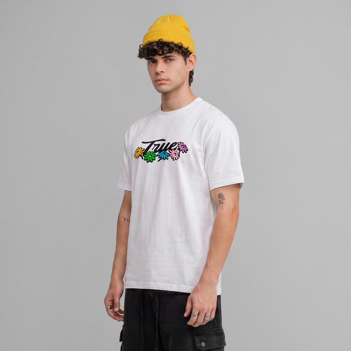 FLOWERS LOGO T-SHIRT - WHITE