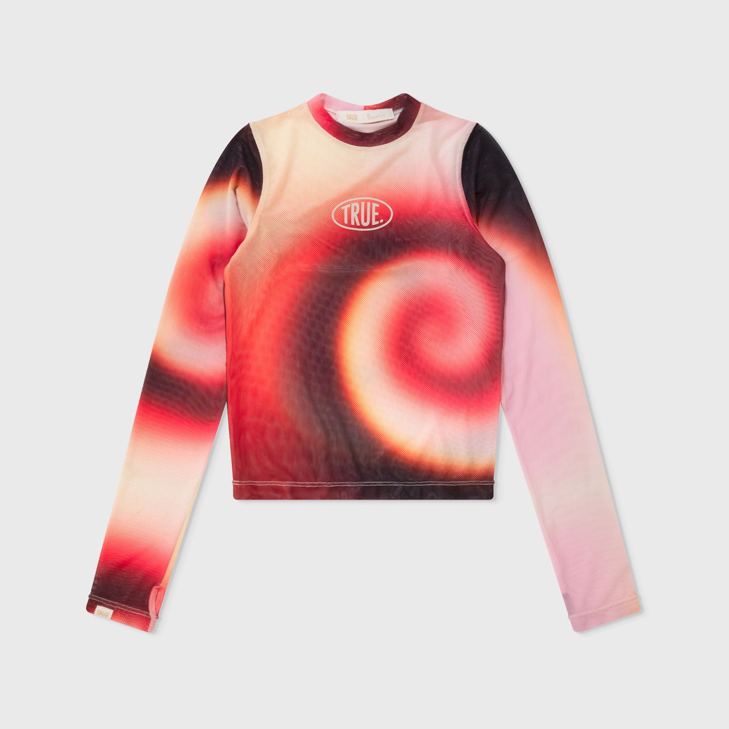 GRADIENT MESH LS TEE - PINK