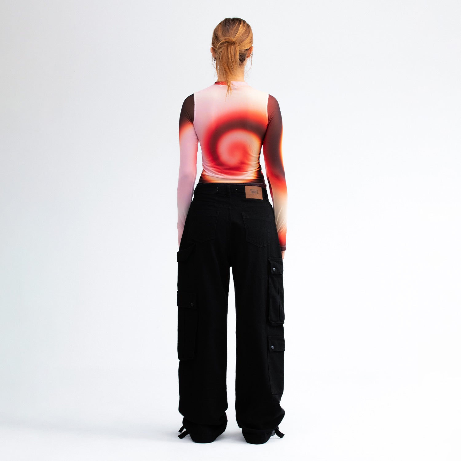 GRADIENT MESH LS TEE - PINK