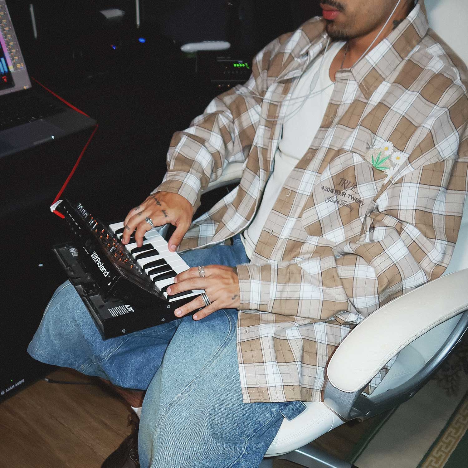 GARDEN PLAID SHIRT - CREAM