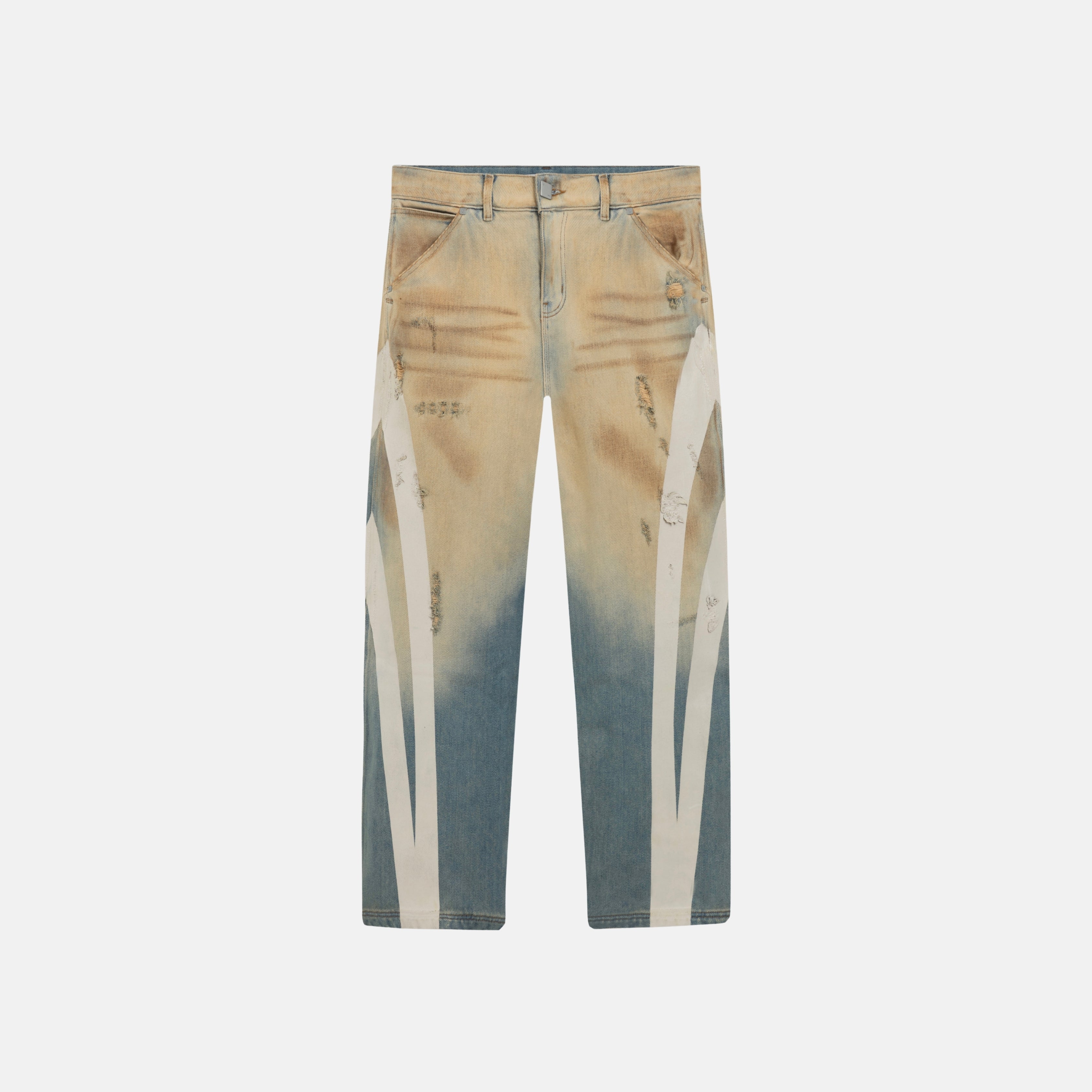 HOLY STATE STRIPE WIDE JEANS - SAND BLUE