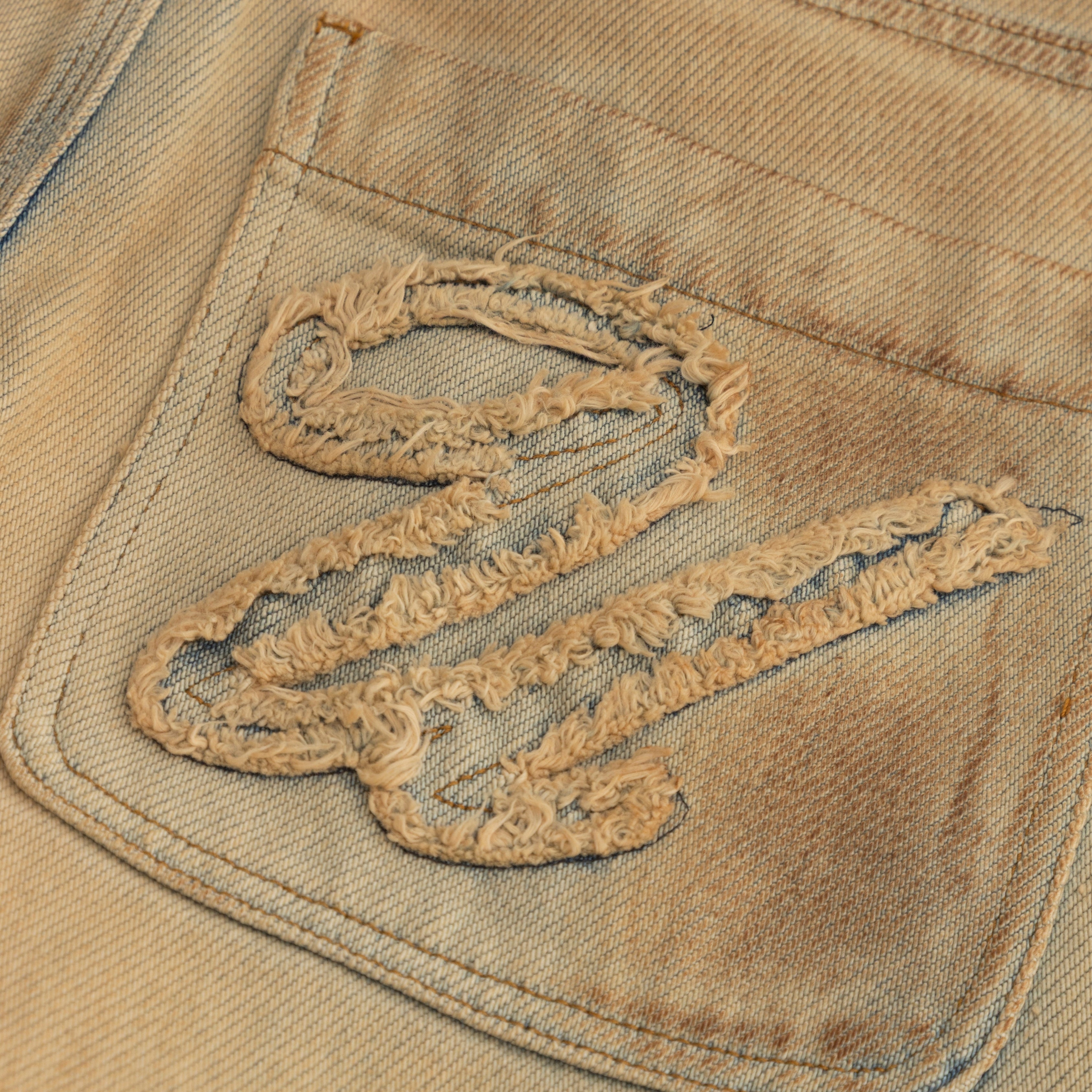 HOLY STATE STRIPE WIDE JEANS - SAND BLUE
