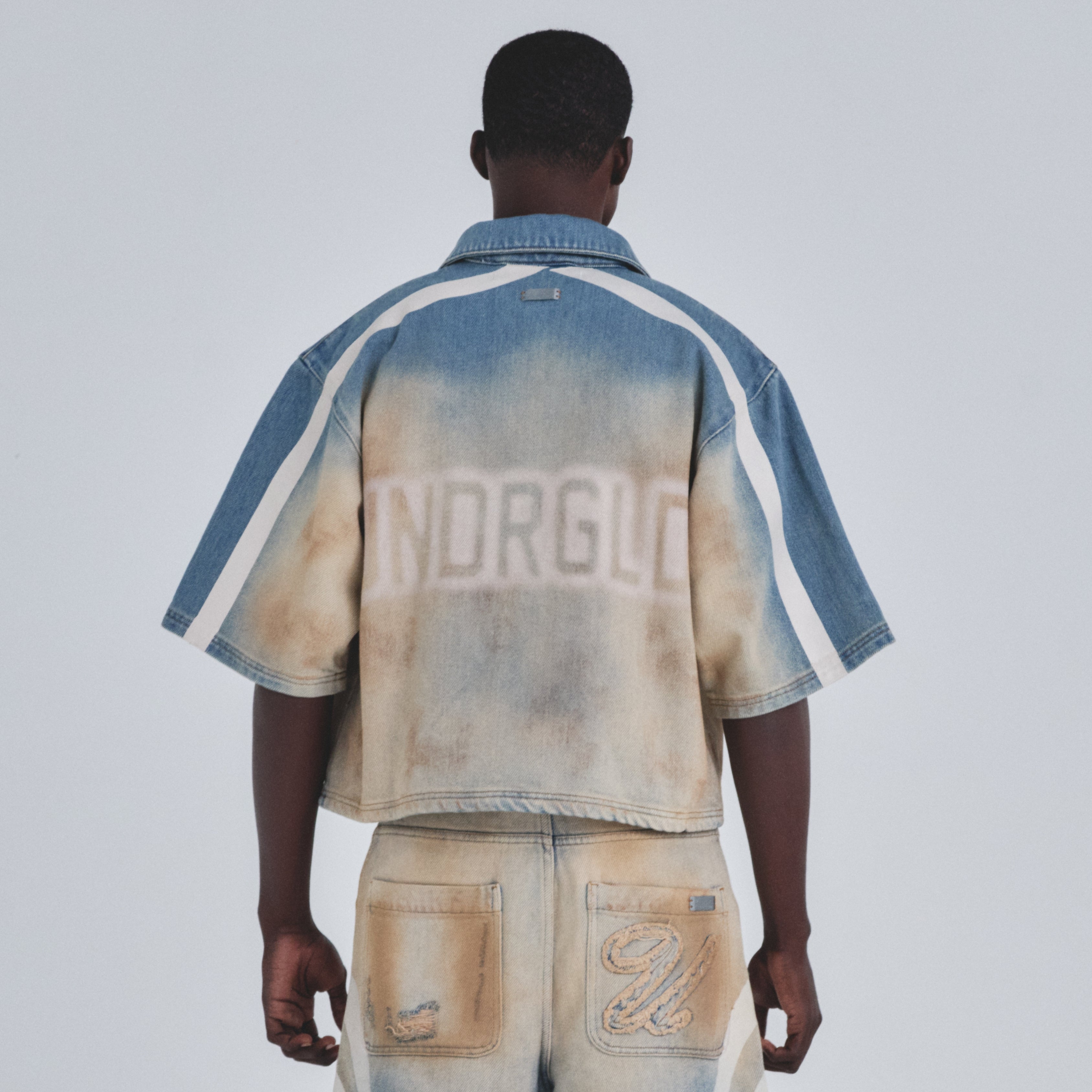 HOLY STATE UNDRGLD DENIM SHIRT - SAND BLUE