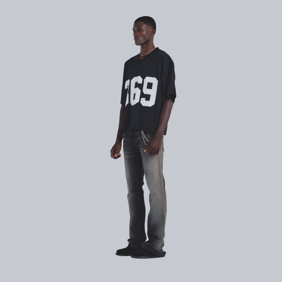 HOLY STATE UNDRGLD FLARE JEANS FADED BLACK