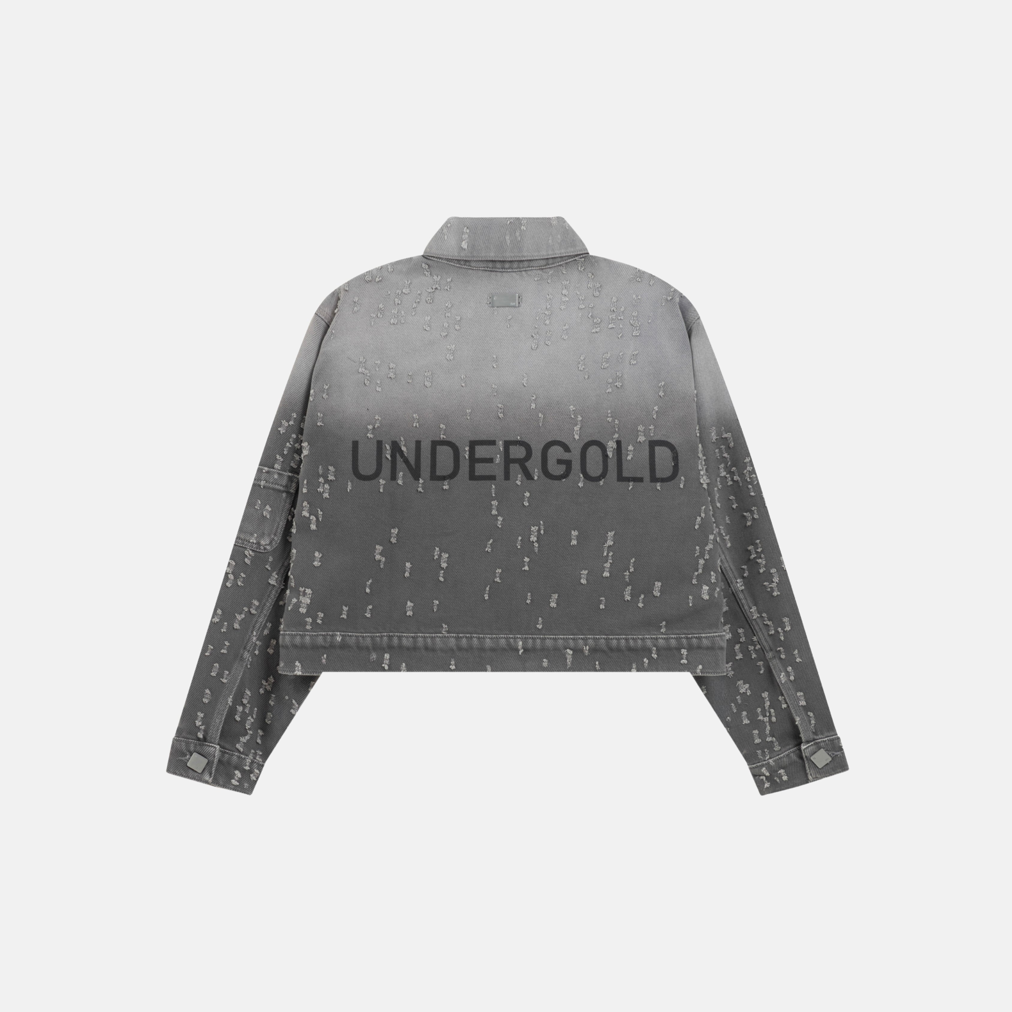 HOLY STATE UNDRGLD RIPPED JACKET - WASHED GRAY