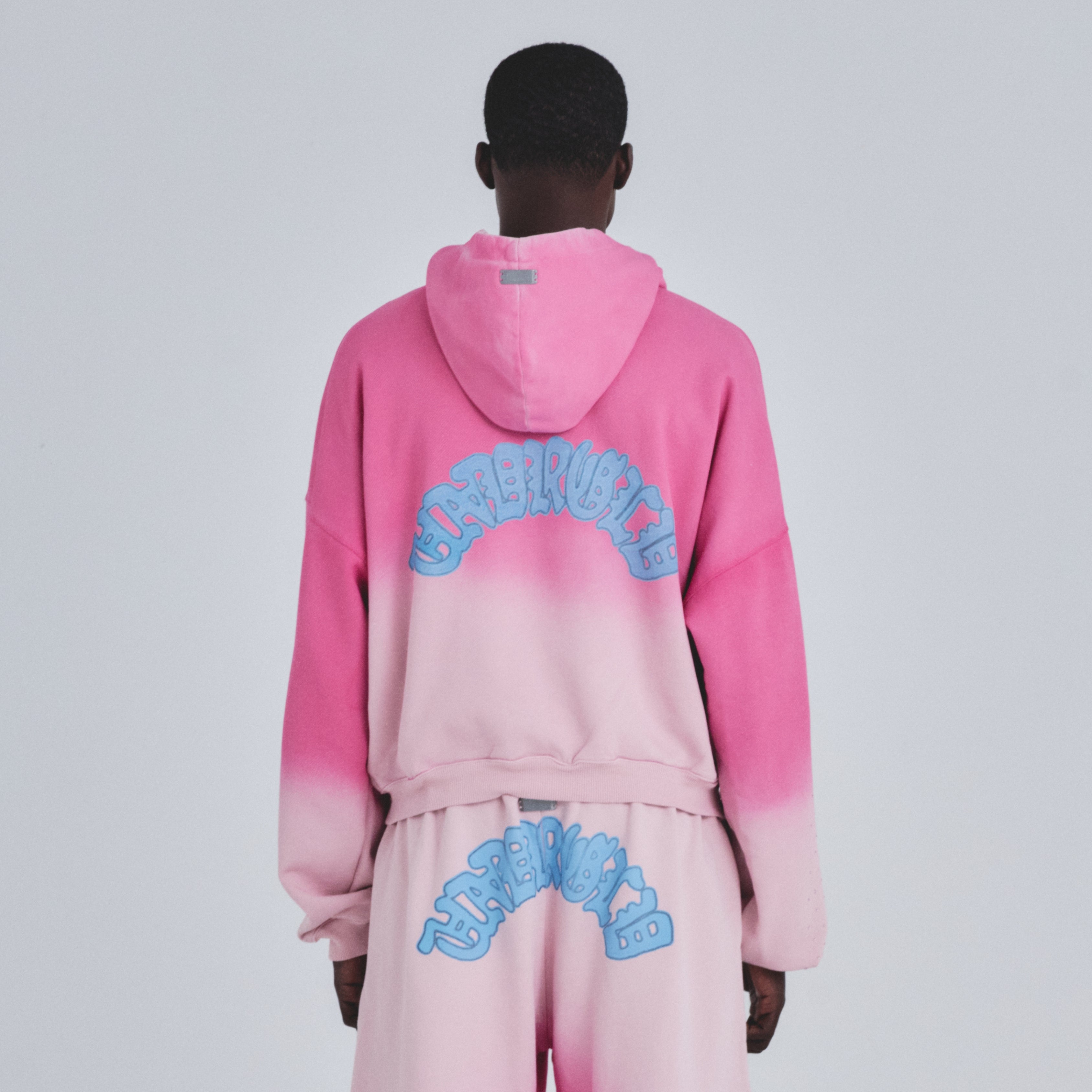 HOLY STATE UNDRGLD ZIP UP BOXY FIT HOODIE - FADED PINK