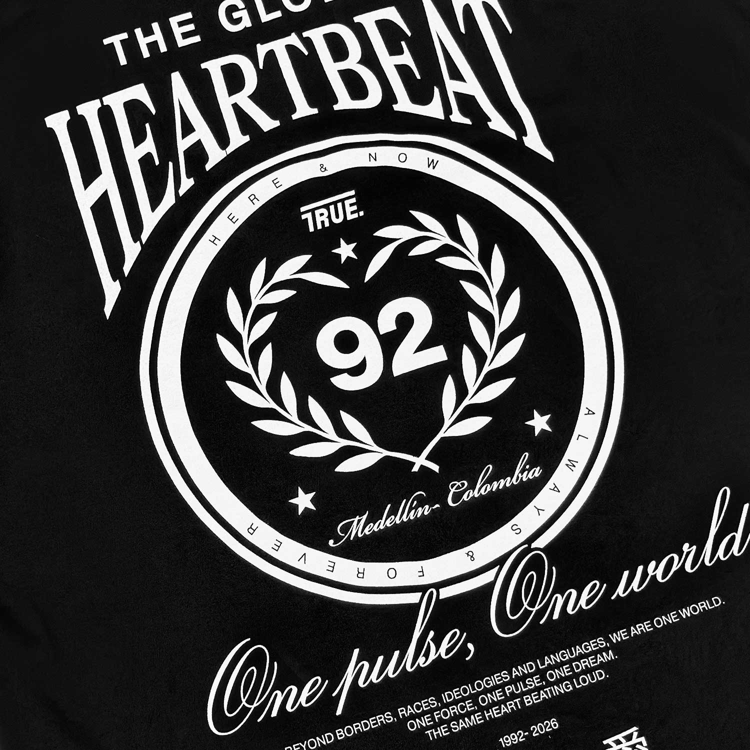 HEARTBEAT T-SHIRT - BLACK
