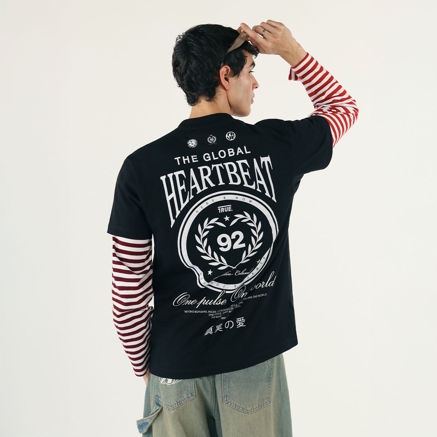 HEARTBEAT T-SHIRT - BLACK