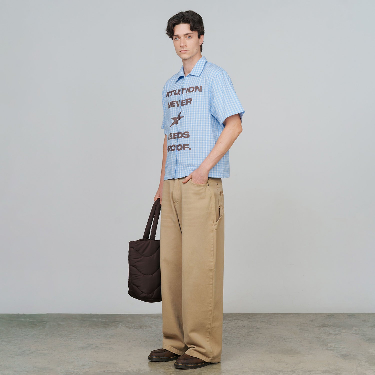 INTUITION BUTTON UP SHIRT - BABY BLUE