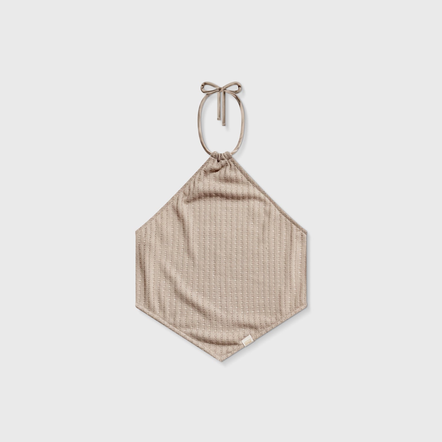 TEXTURE HALTER TOP - CAMEL