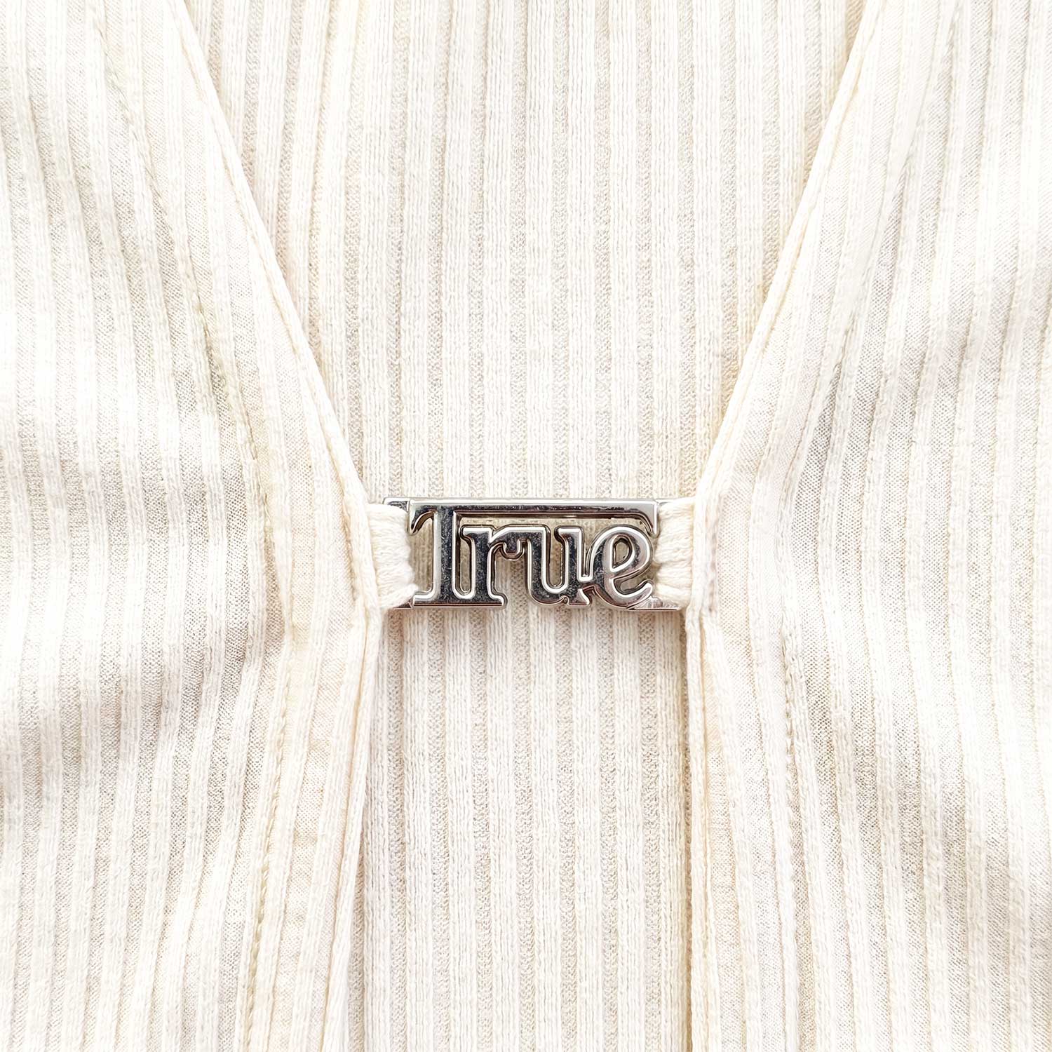 RIB CROPPED CARDIGAN - CREAM