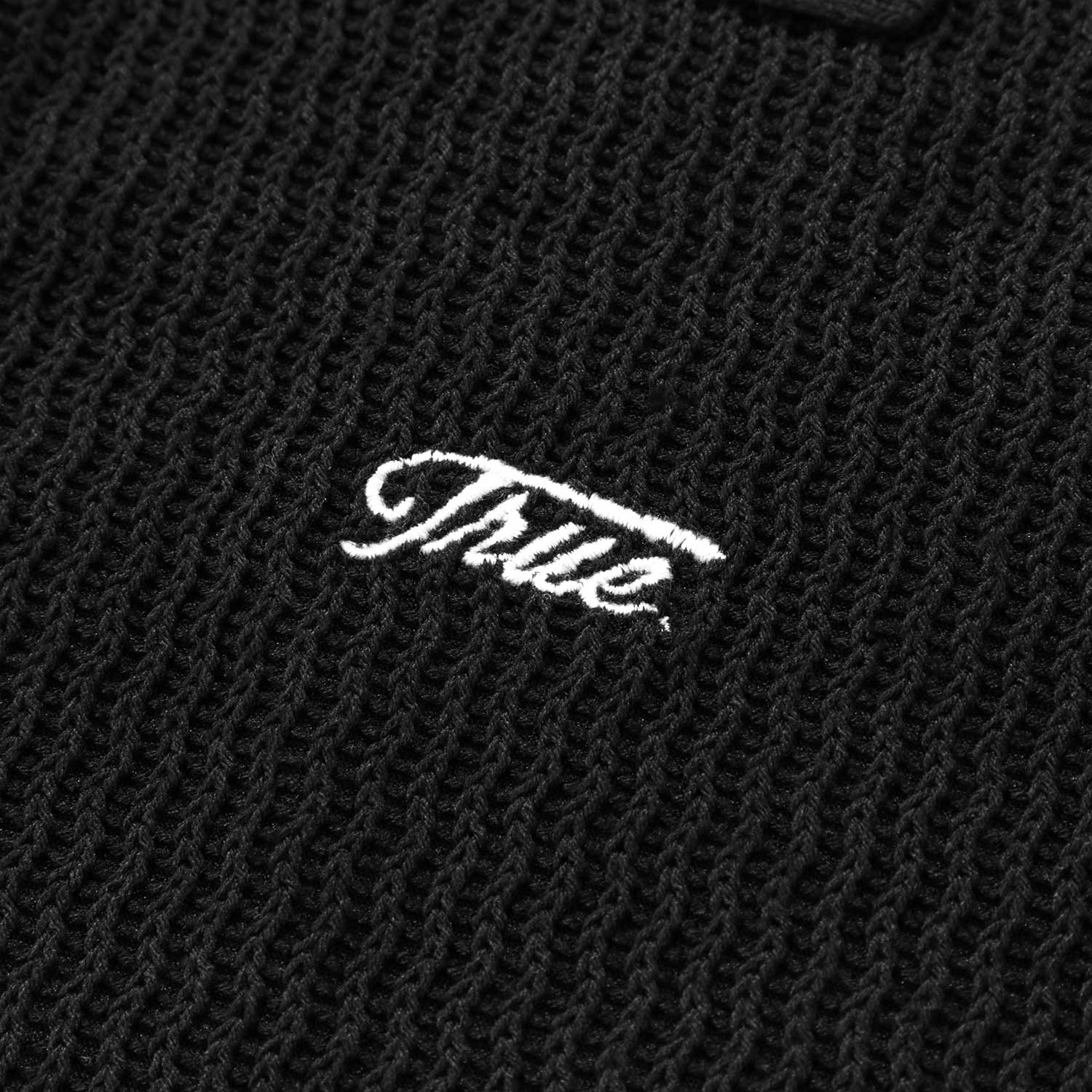 KNIT RESORT POLO - BLACK