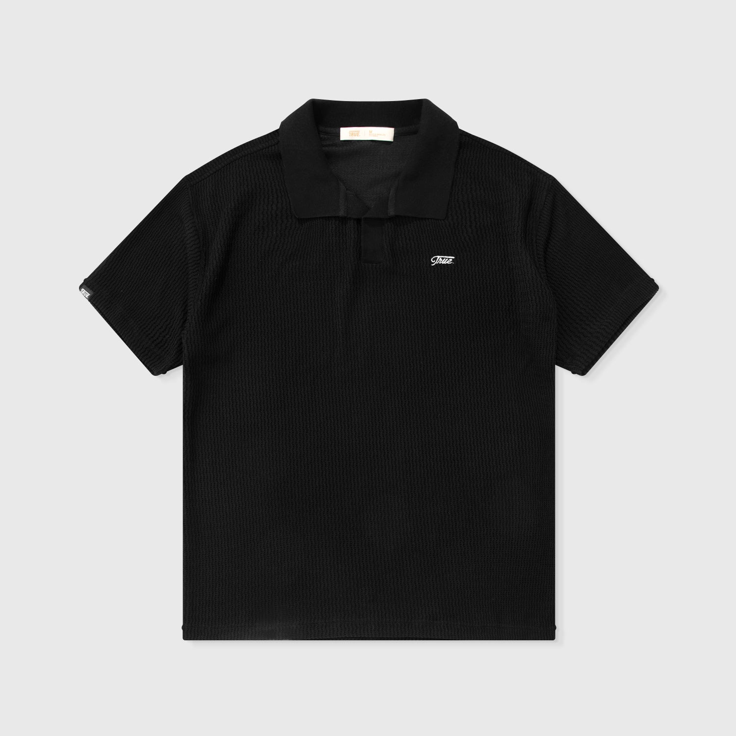 KNIT RESORT POLO - BLACK
