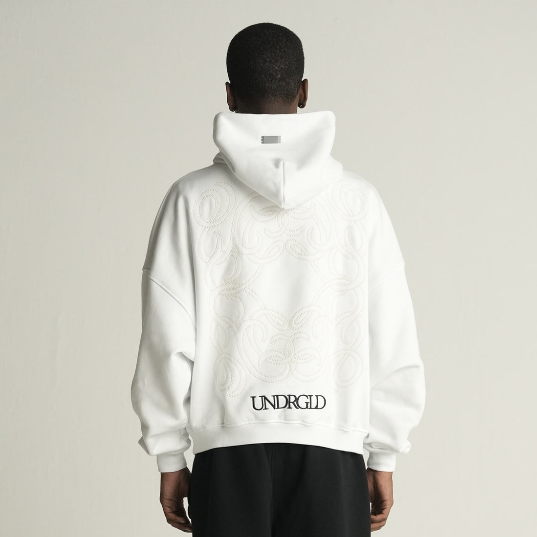 LINE UG ARABESQUES HOODIE - WHITE
