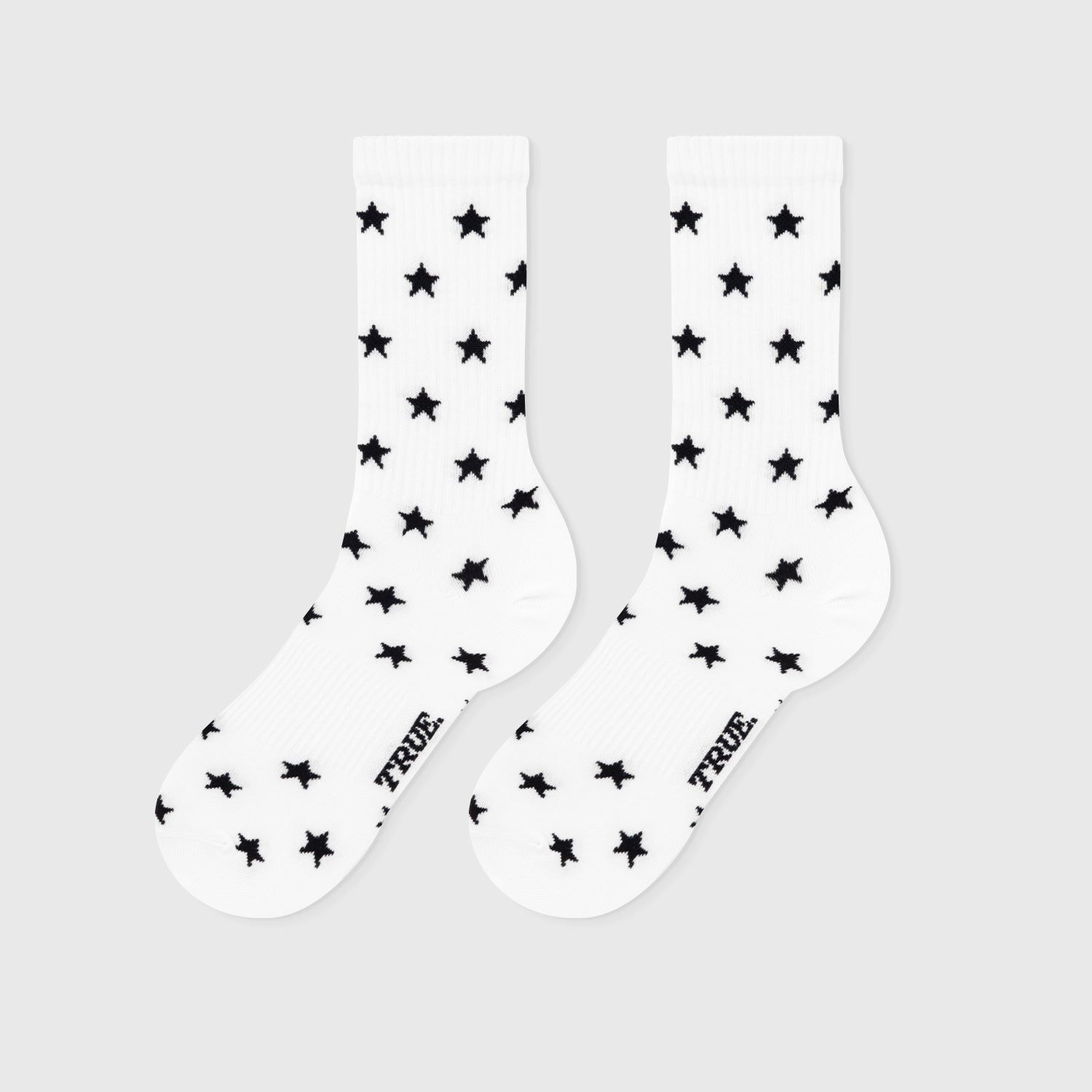 BLACK STAR SOCKS - WHITE