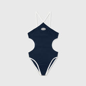 LOUNGE CUT-OUT BODYSUIT - NAVY BLUE