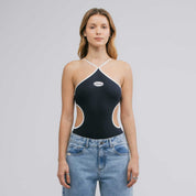 LOUNGE CUT-OUT BODYSUIT - NAVY BLUE