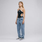LOUNGE CUT-OUT BODYSUIT - NAVY BLUE