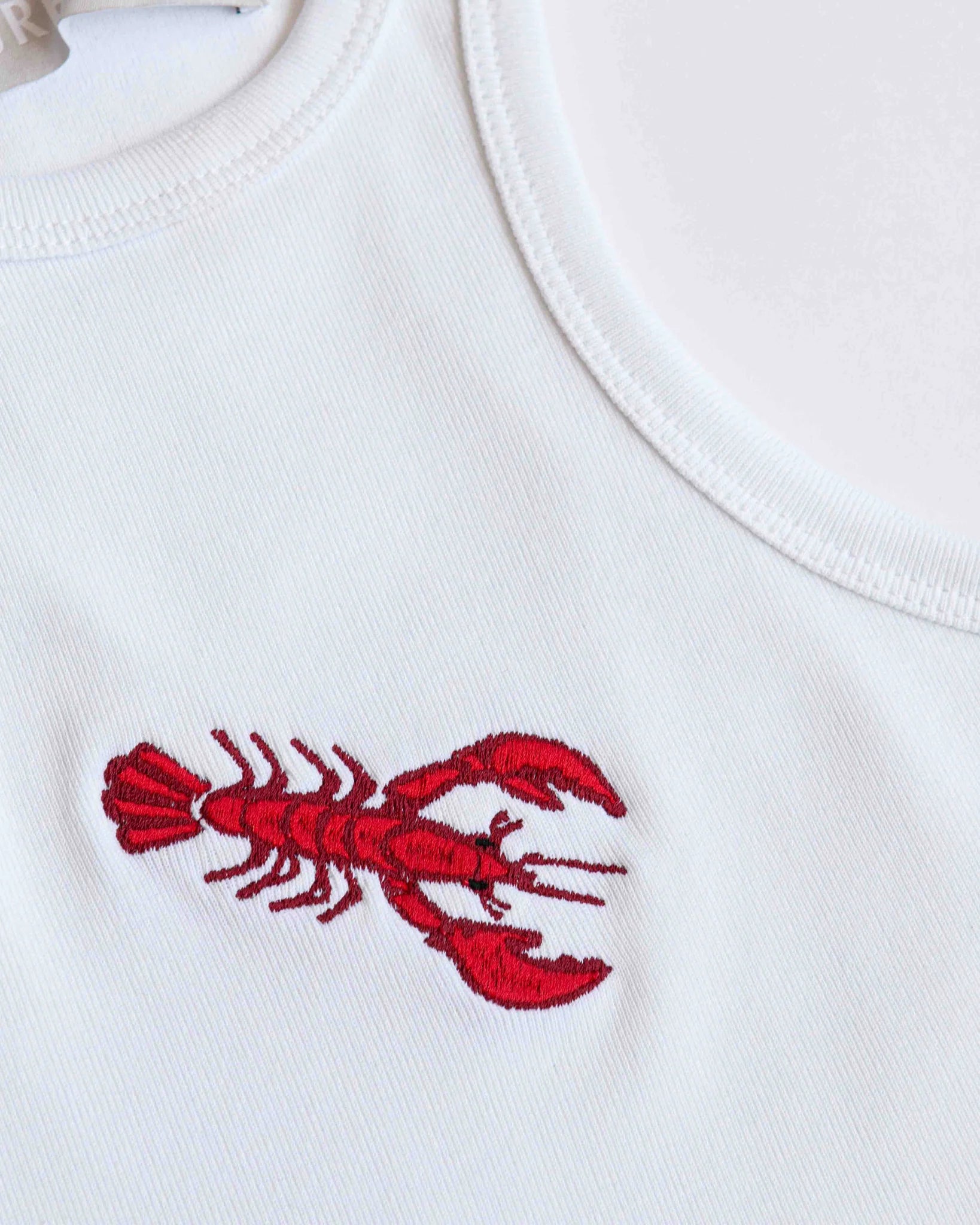 WHITE LOBSTER TANK TOP
