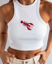 WHITE LOBSTER TANK TOP