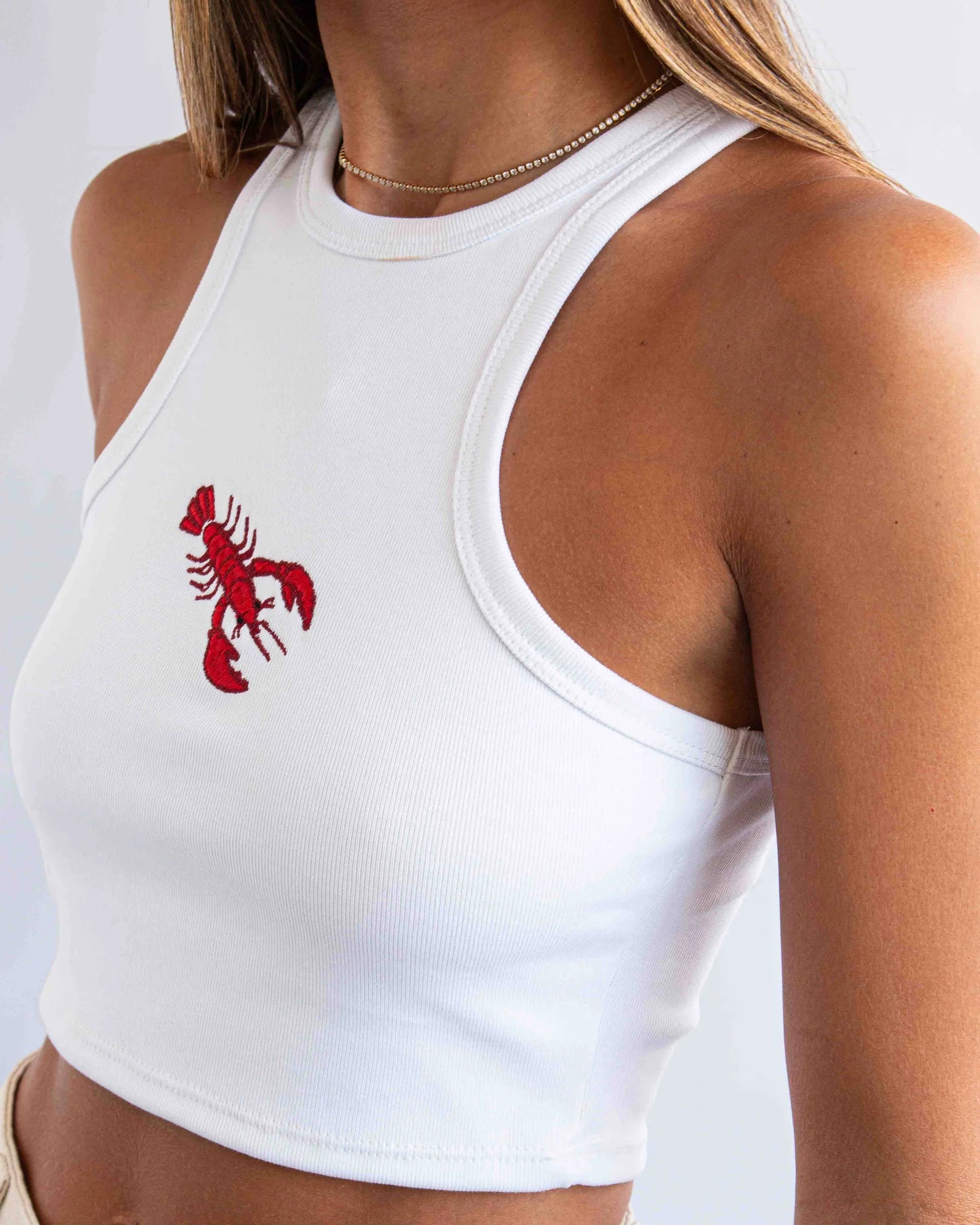 WHITE LOBSTER TANK TOP