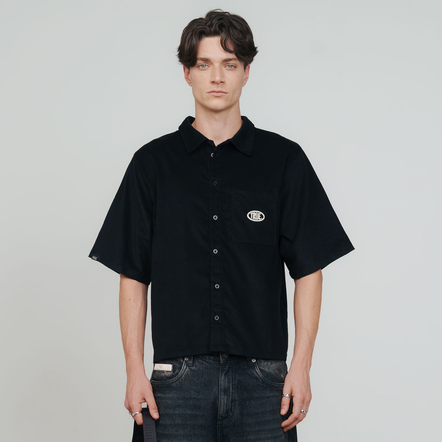 MIDNIGHT CORDUROY SHIRT - BLACK