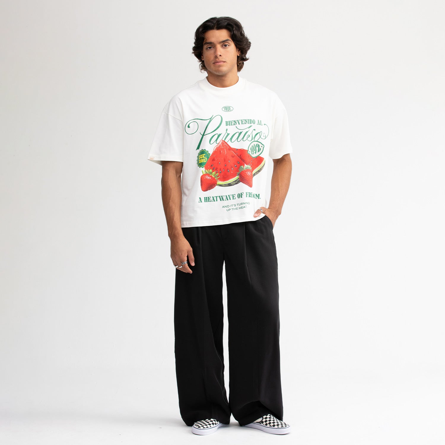 PARAÍSO BOXY TEE - CREAM