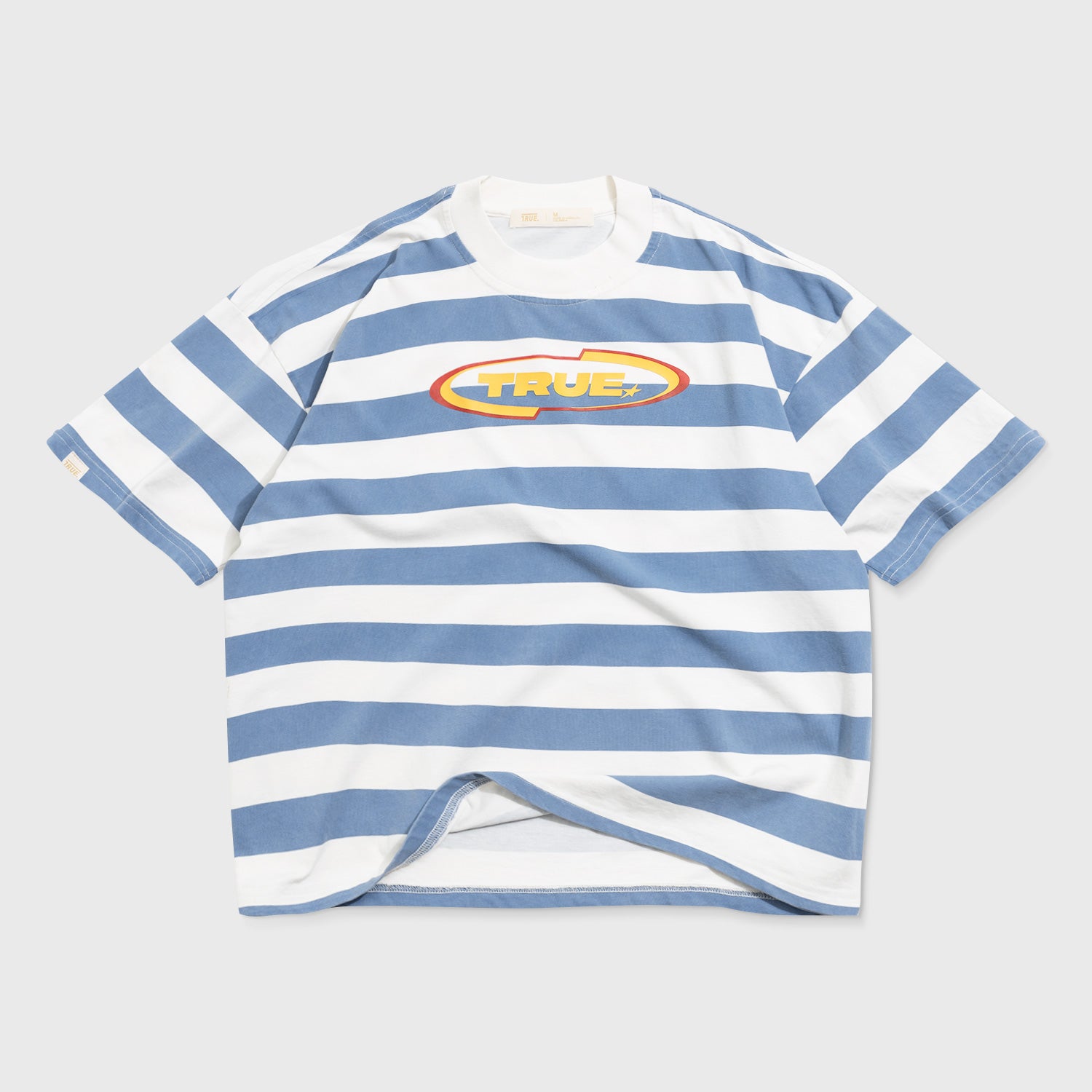 RACING STRIPES BOXY TEE - BLUE