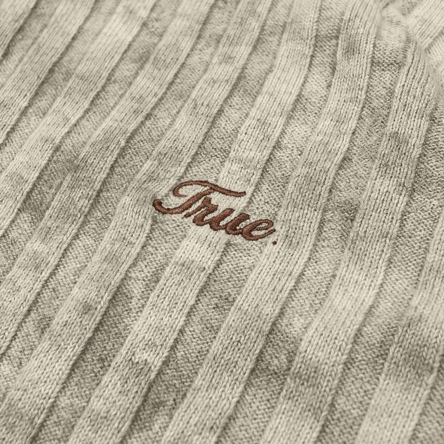 SLIM RIBBED LONG SLEEVE - WASHED CREAM