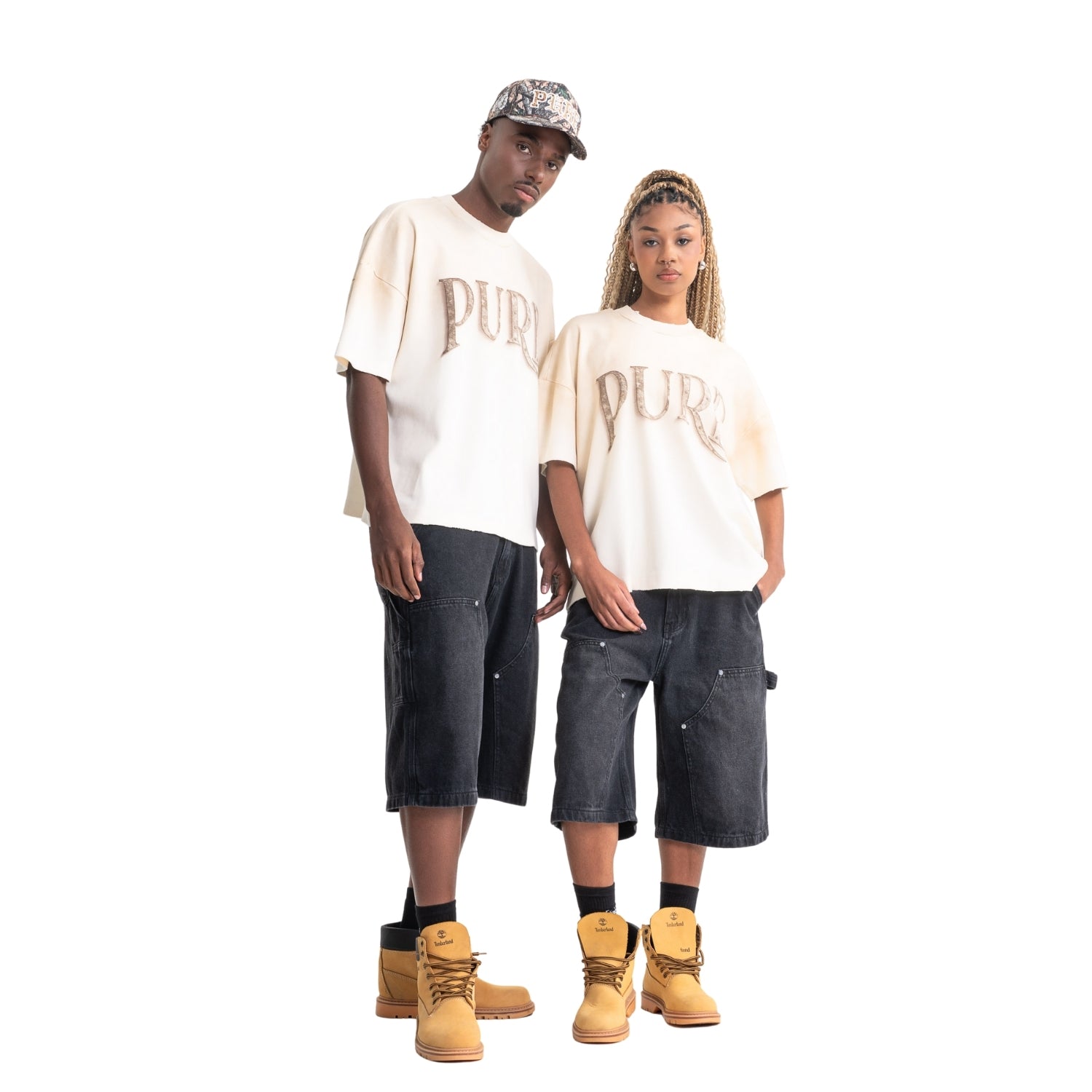 RUSTIC CREAM MONOGRAM T-SHIRT