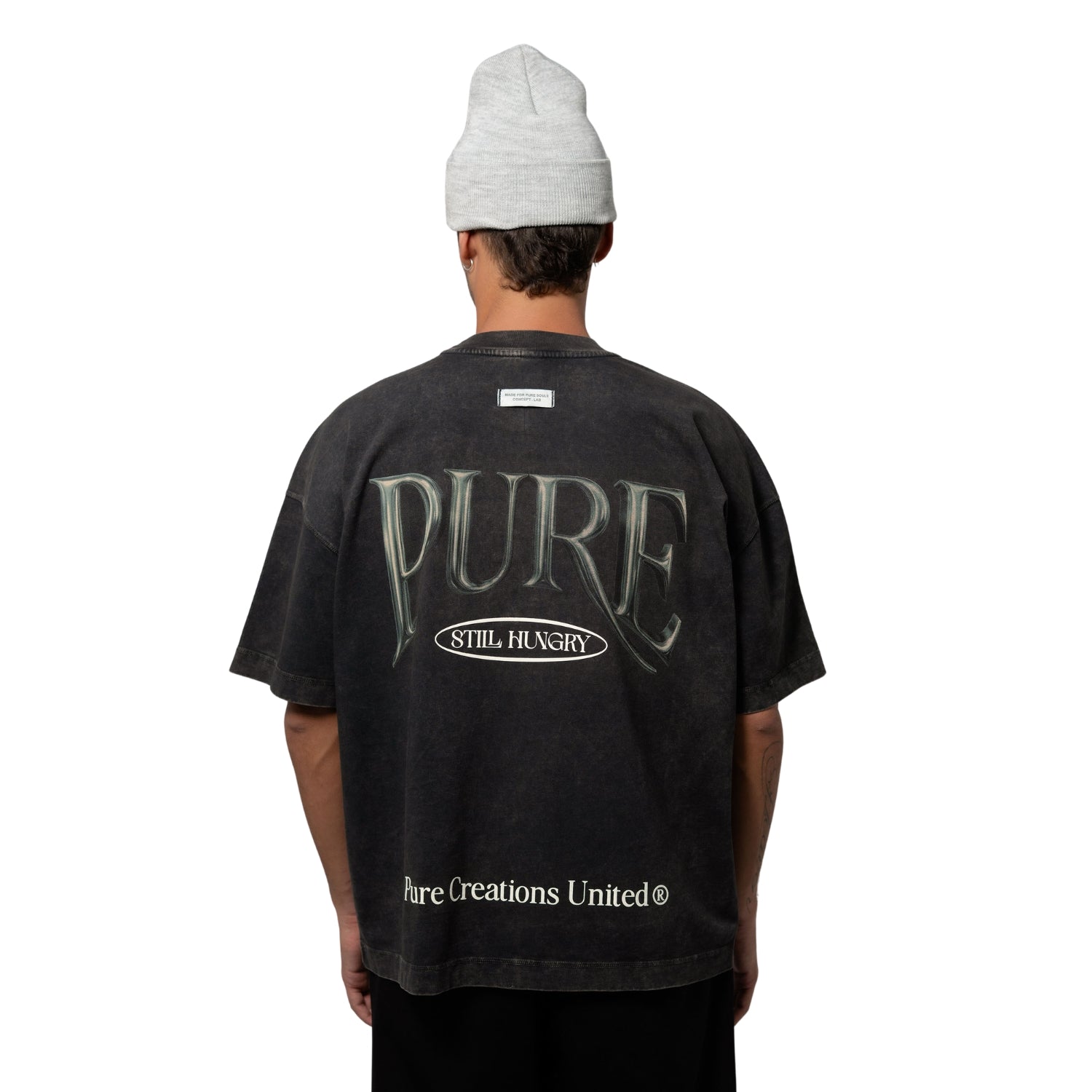 STILL HUNGRY WASHED GRAY T-SHIRT