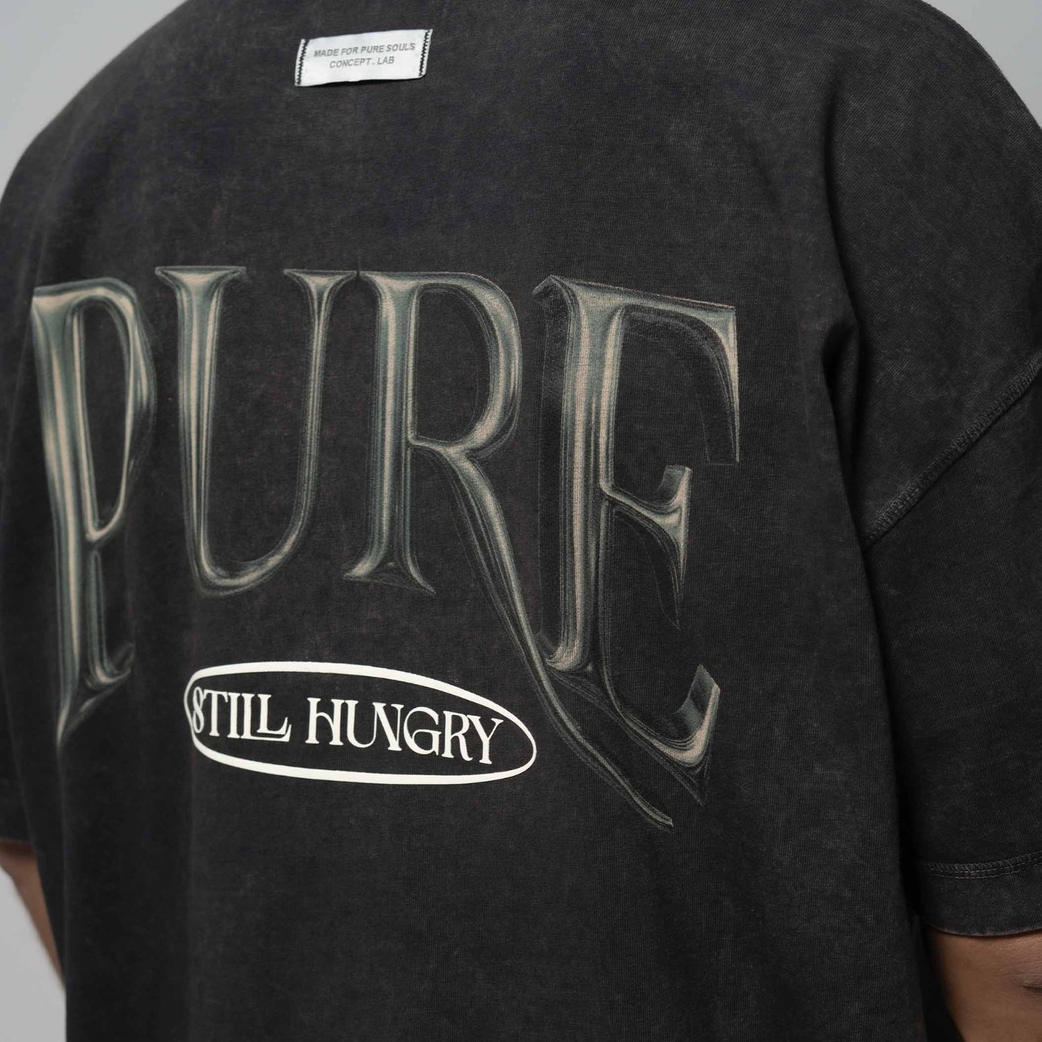 STILL HUNGRY WASHED GRAY T-SHIRT