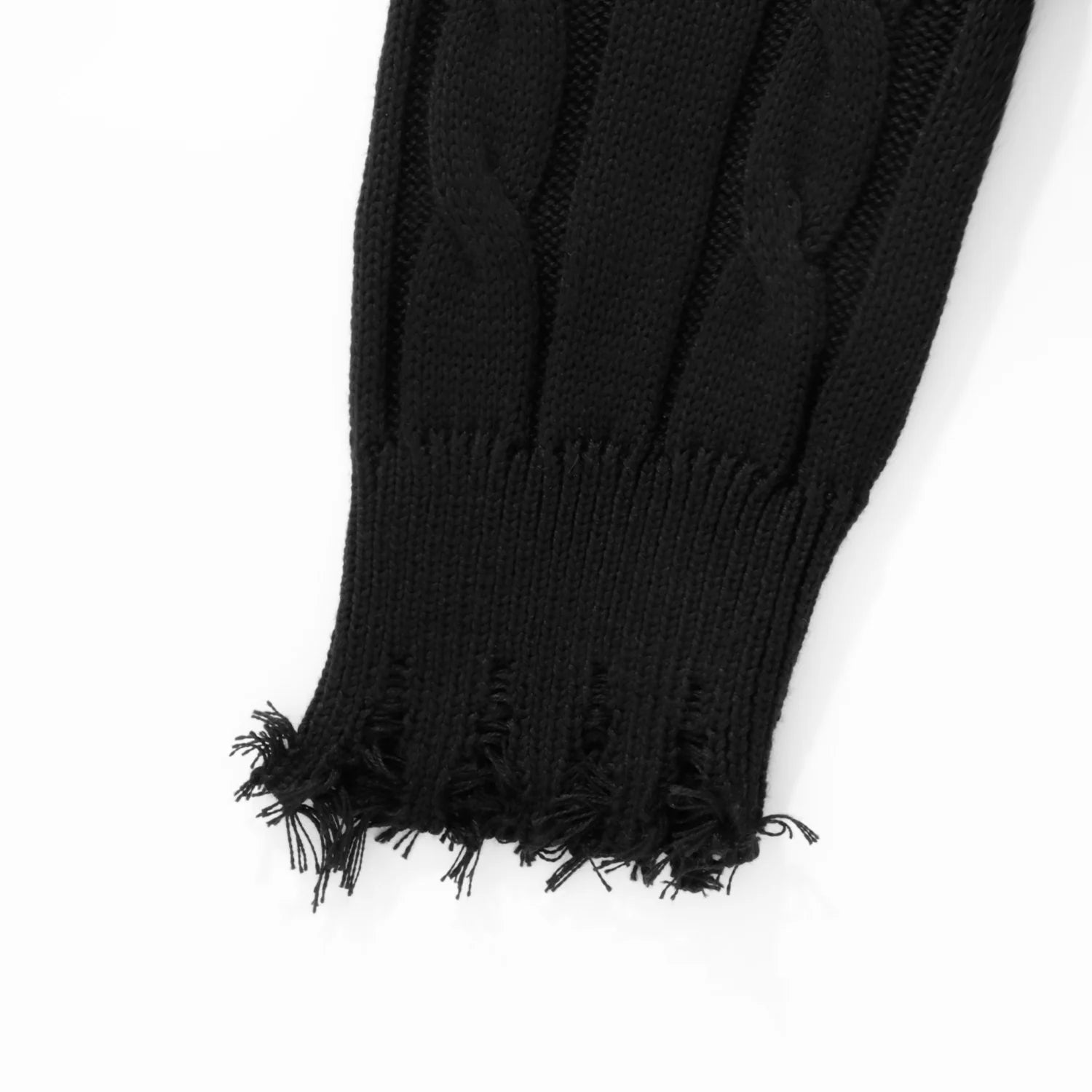 LOUNGE KNIT CREWNECK SWEATER - BLACK