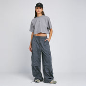 SIGNATURE CROP TOP - GRAY
