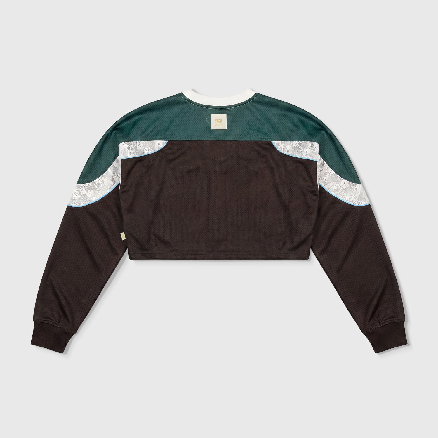 CROPPED FOOTBALL JERSEY - BROWN
