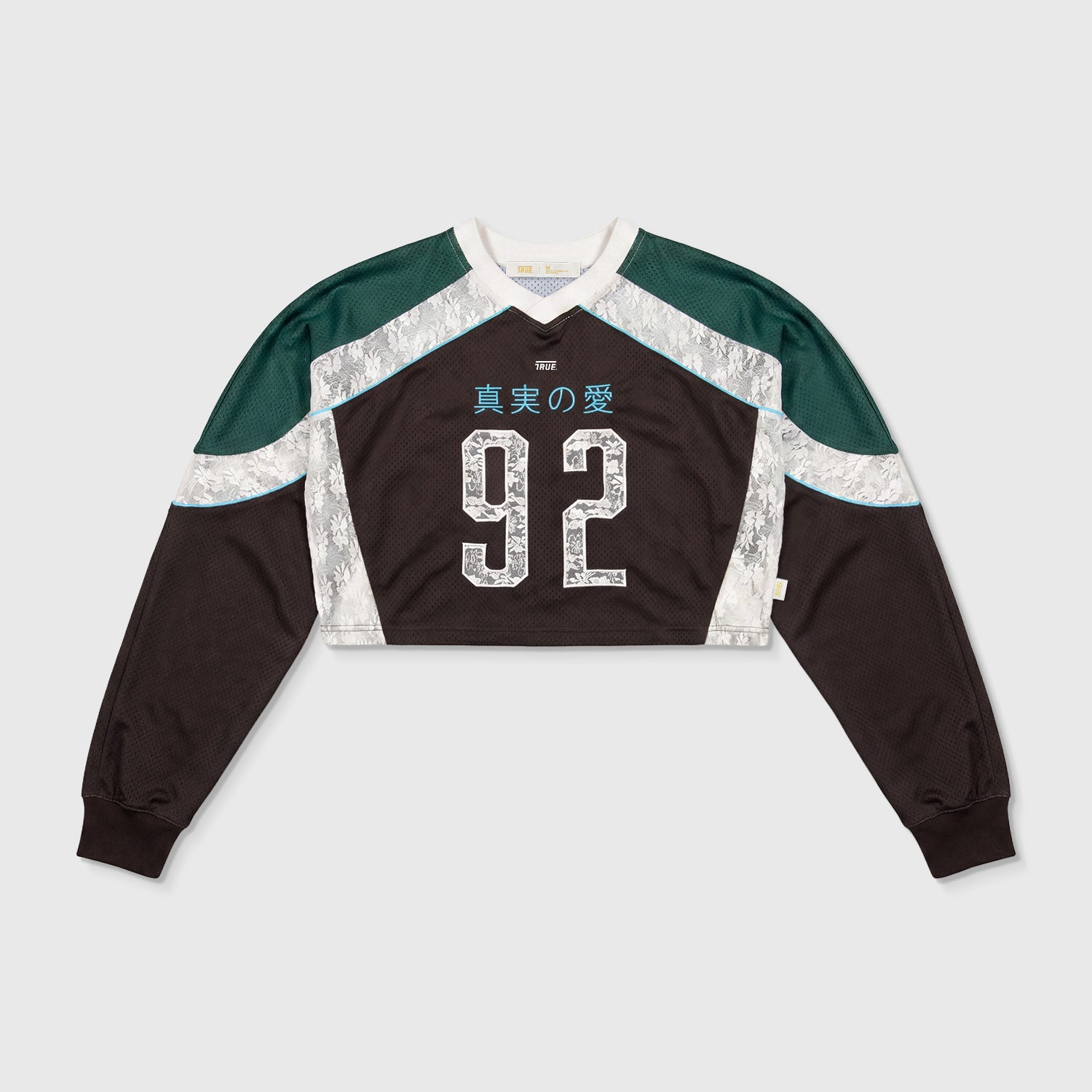 CROPPED FOOTBALL JERSEY - BROWN
